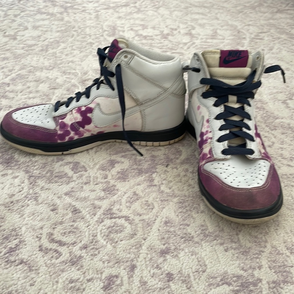 Nike Dunk High Paint Blotting Pack - Gray Red Plum Size 7